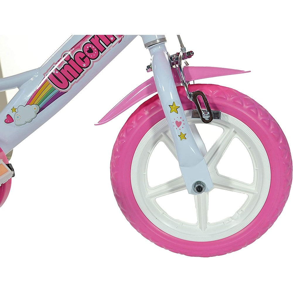 Dino Bikes bicicleta copii 12" pentru 3 ani+ Unicorn