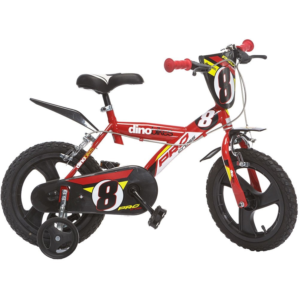 Dino Bikes bicicleta copii 14" pentru 4-7 ani Pro-cross rosu Imagine principală a produsului