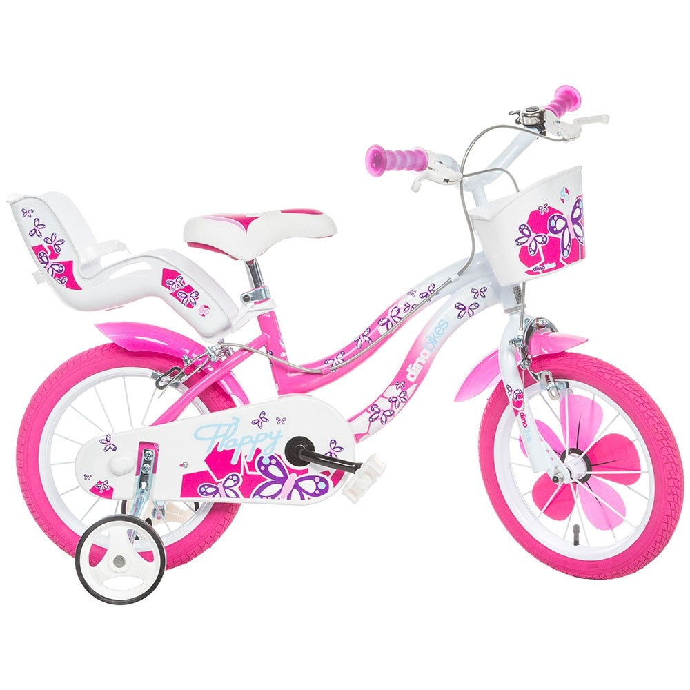Dino Bikes bicicleta copii 16" pentru 6-8 ani Flappy roz Imagine principală a produsului