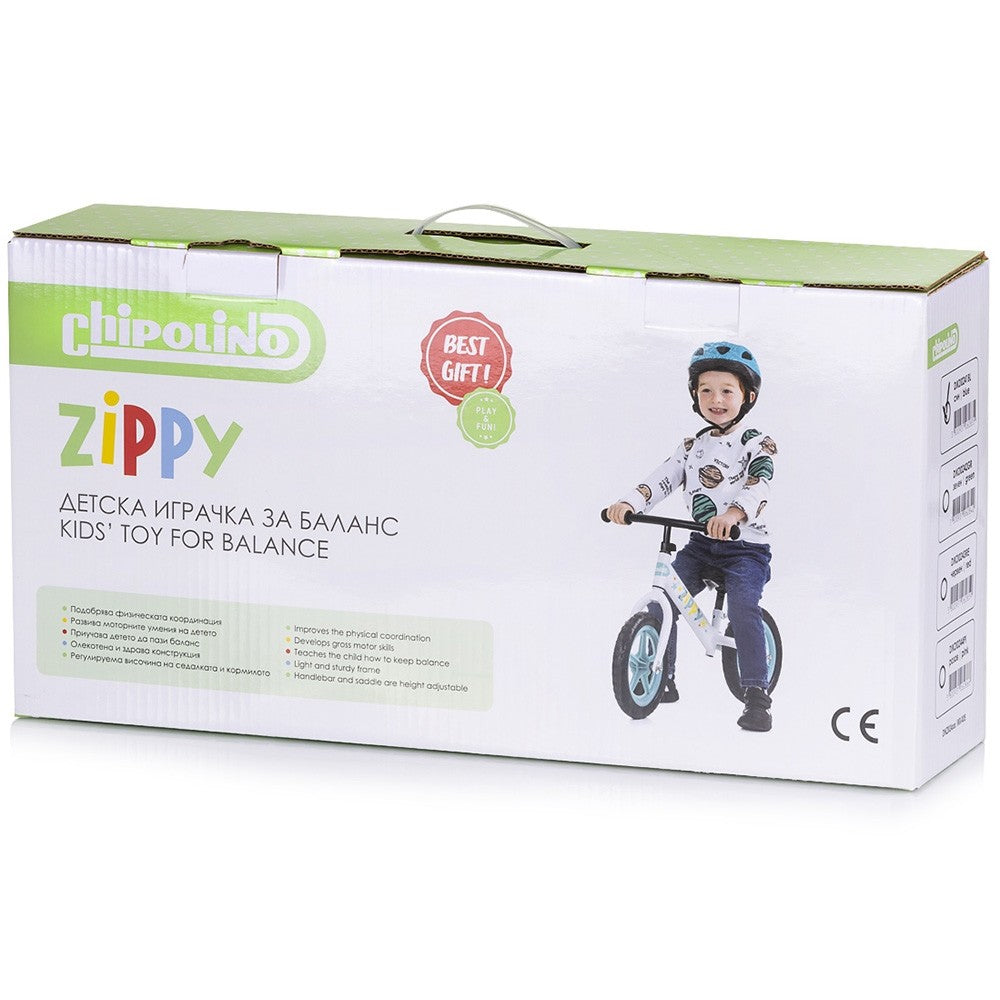 Chipolino bicicleta fara pedale 12" Zippy 3 ani+ Green