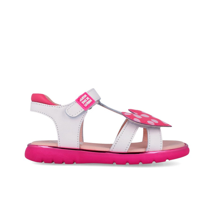 Biomecanics Agatha Ruiz De La Prada sandale fete 24-30 Blanco cu inimioara