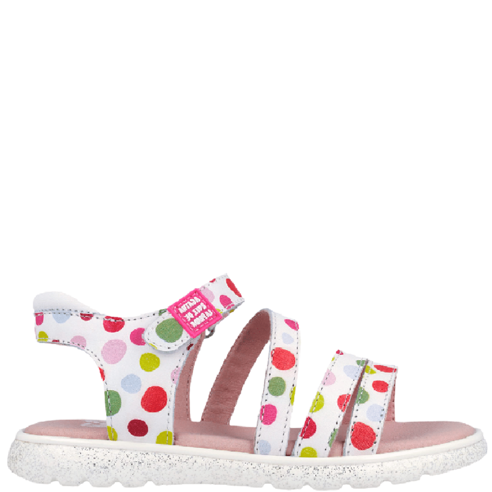 Biomecanics Agatha Ruiz De La Prada sandale fete 28-36 Blanco y multicolor cu buline