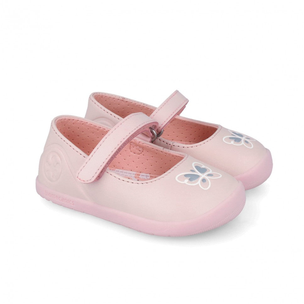 Biomecanics balerini fete First Steps Barefoot 19-26 Sauvage Cotton cu fluturas Imagine principală a produsului