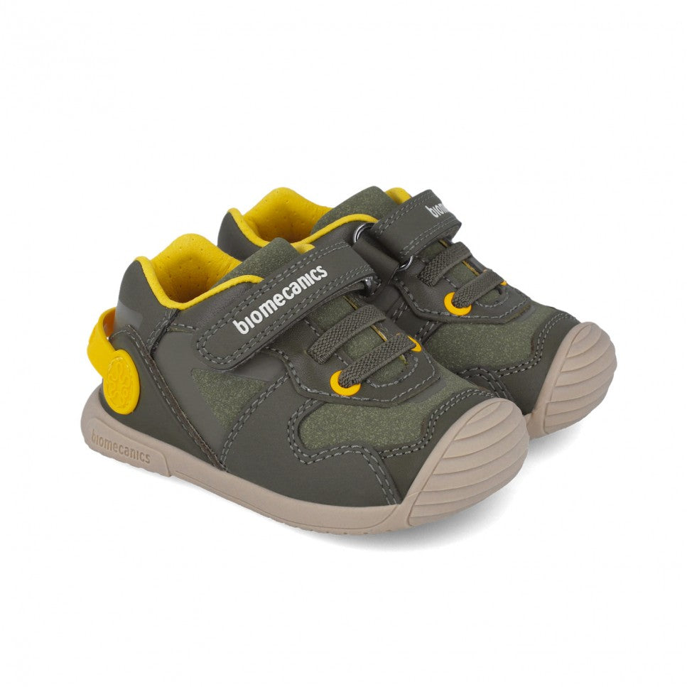 Biomecanics pantofi baieti 18-25 Sauvage Militare cu galben