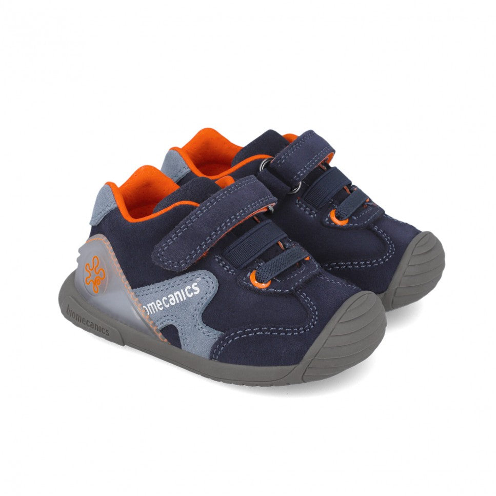 Biomecanics pantofi baieti 18-25 Serraje Azul Marino-portocaliu Imagine principală a produsului