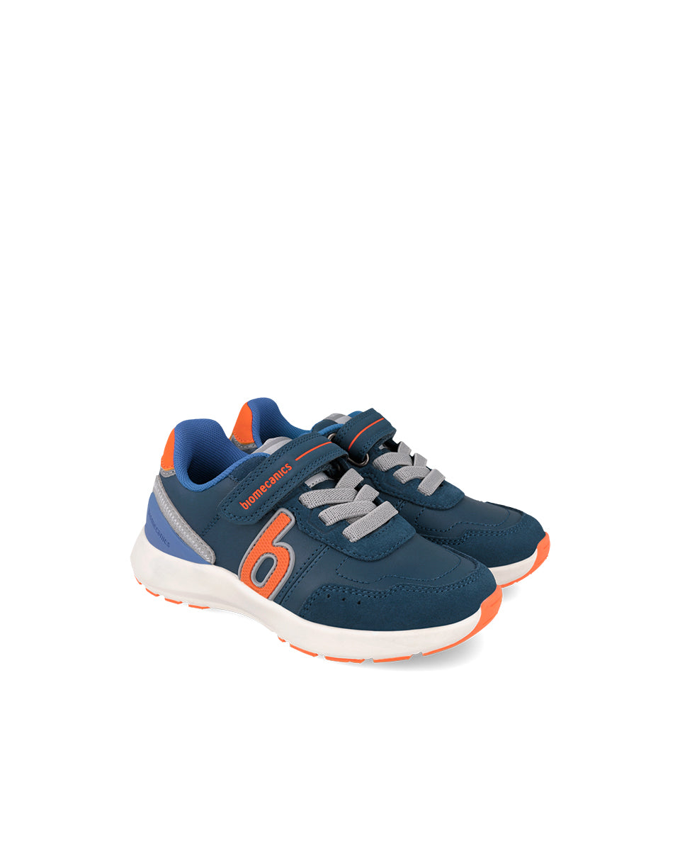 Biomecanics pantofi baieti 28-37 Napa Azul Marino cu portocaliu