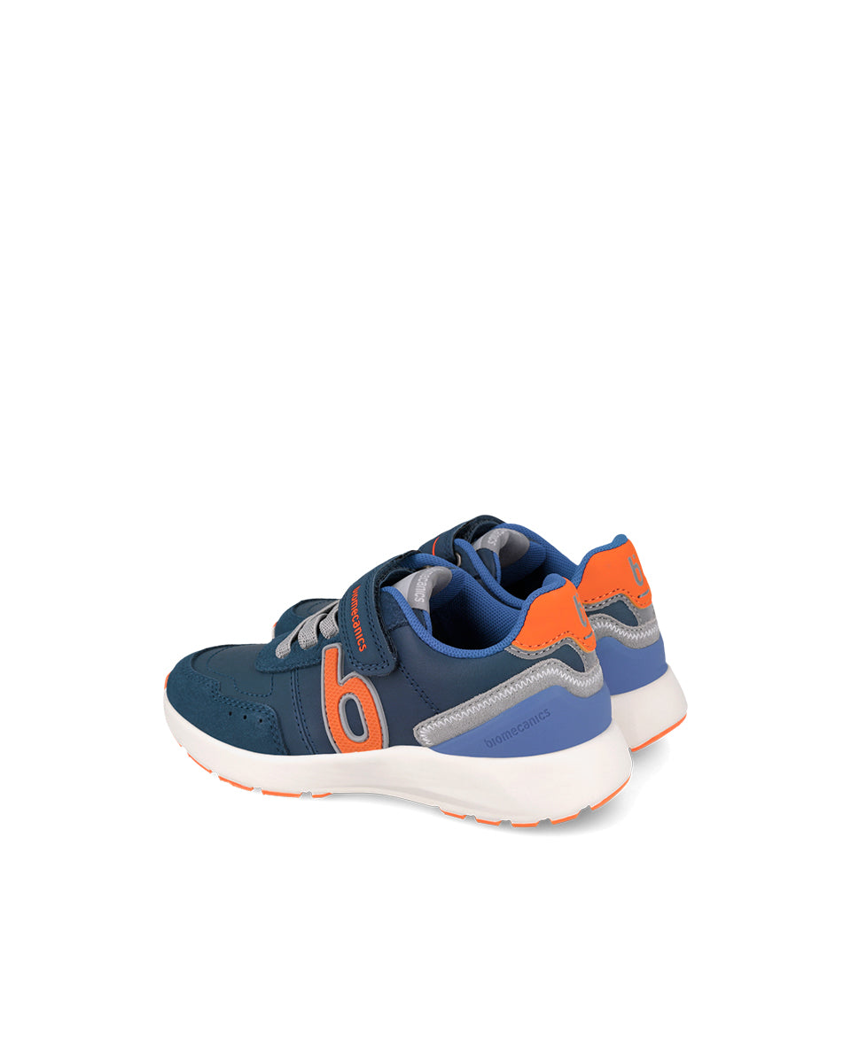 Biomecanics pantofi baieti 28-37 Napa Azul Marino cu portocaliu