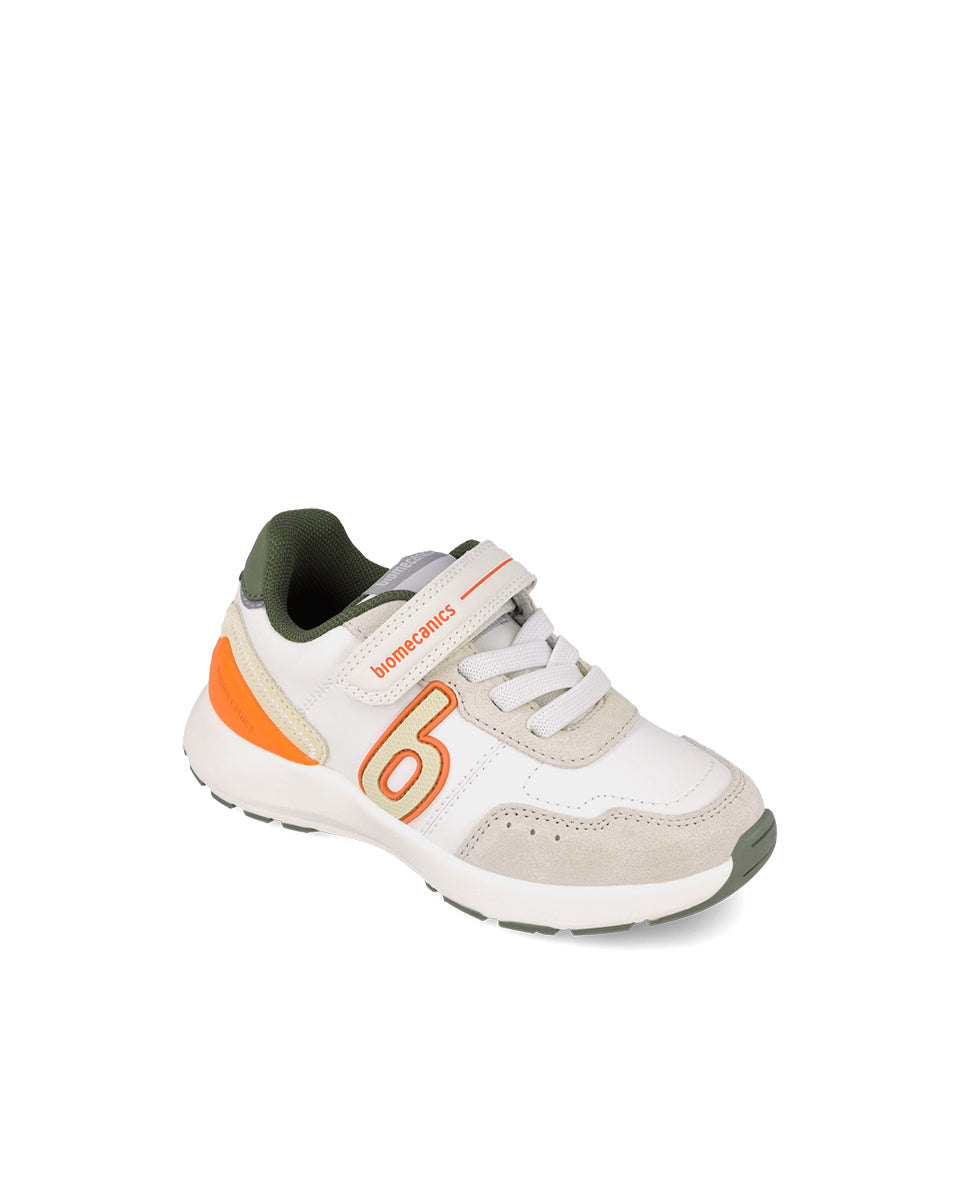 Biomecanics pantofi baieti 28-37 Napa Blanco Y Naranja