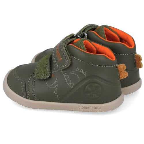 Biomecanics pantofi baieti Barefoot 19-23 Sauvage Militare cu dino