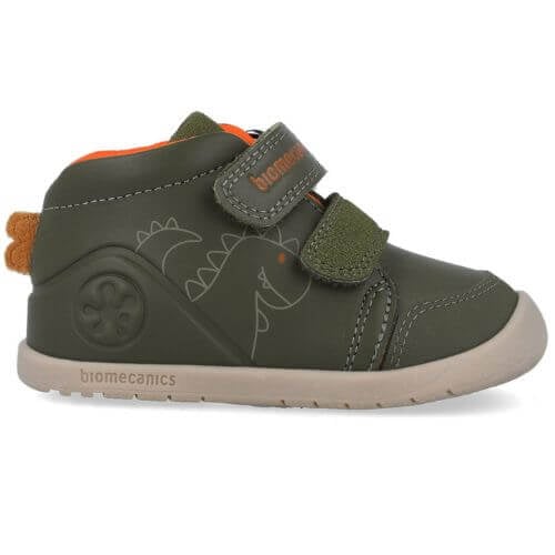 Biomecanics pantofi baieti Barefoot 24-26 Sauvage Militare cu dino