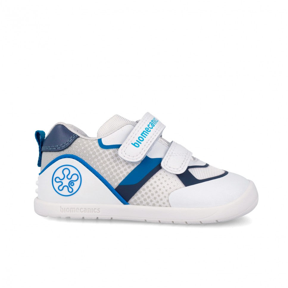Biomecanics pantofi baieti  BAREFOOT 19-26 Rejilla Blanco Y Petrol
