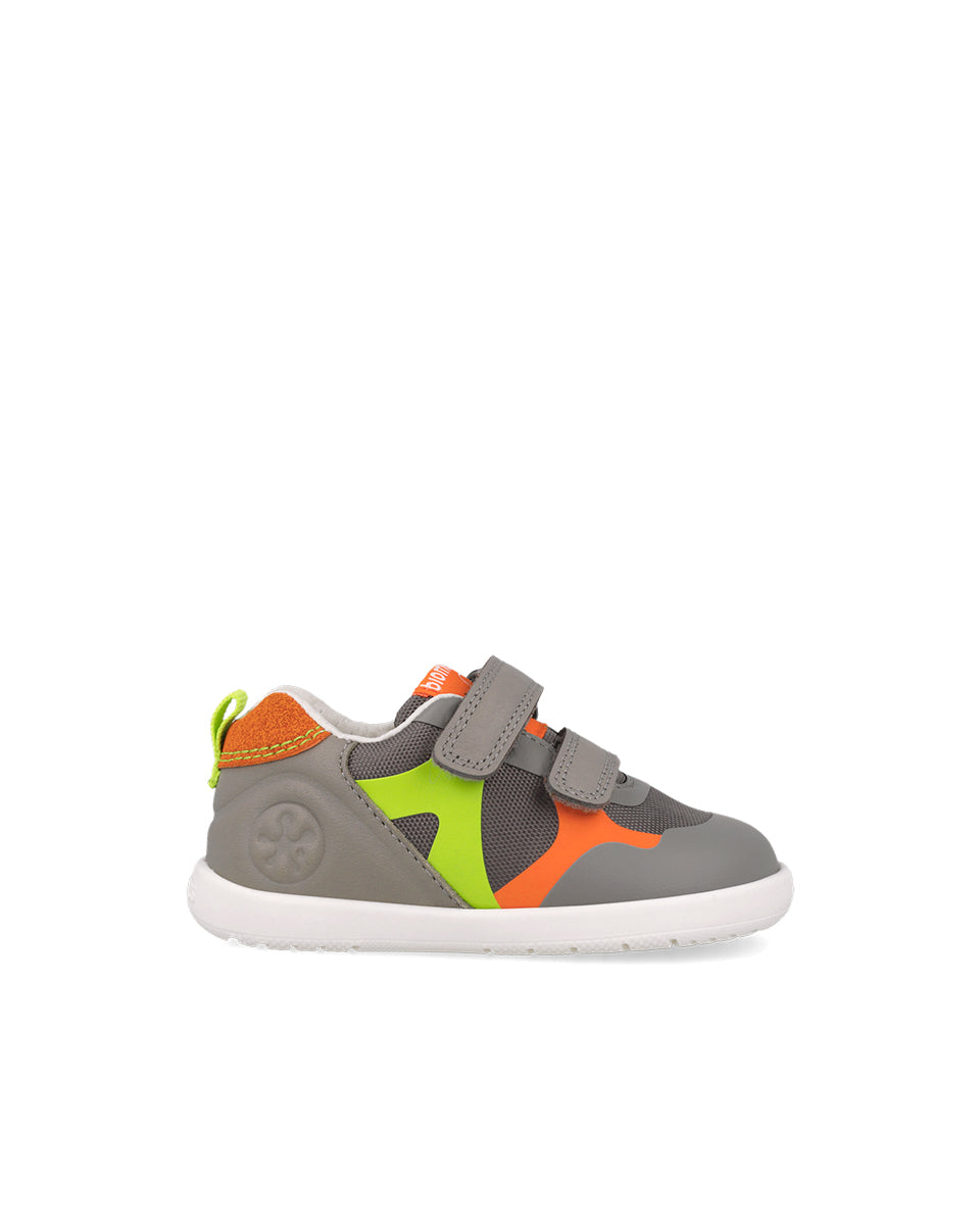 Biomecanics pantofi baieti Barefoot 19-26 Sauvage Grigio cu neon