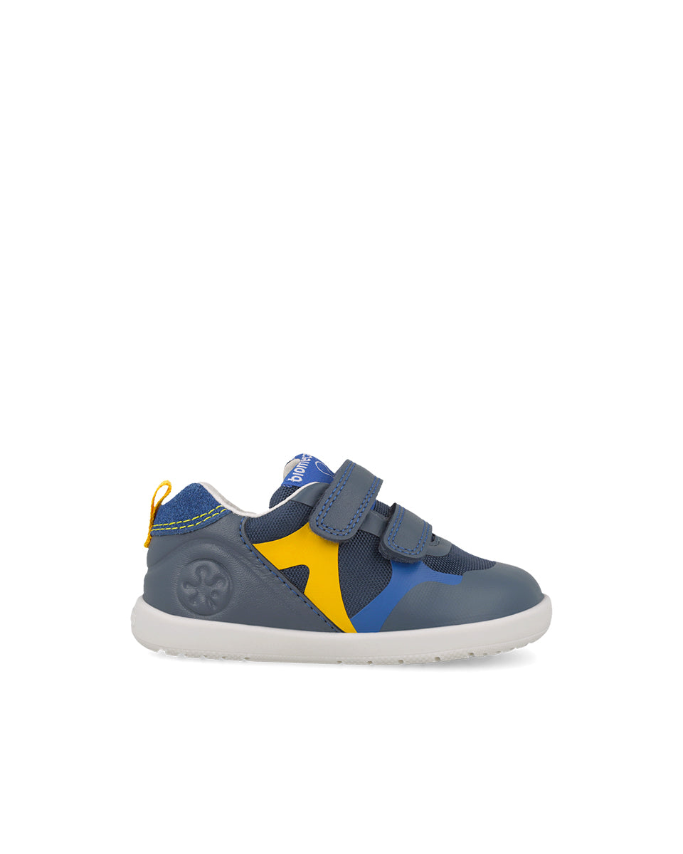 Biomecanics pantofi baieti Barefoot 19-26 Sauvage Petrol cu galben