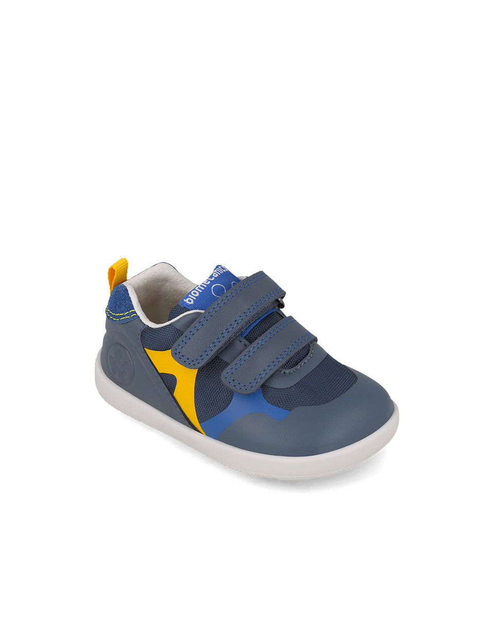 Biomecanics pantofi baieti Barefoot 19-26 Sauvage Petrol cu galben