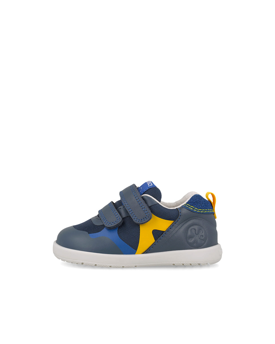 Biomecanics pantofi baieti Barefoot 19-26 Sauvage Petrol cu galben