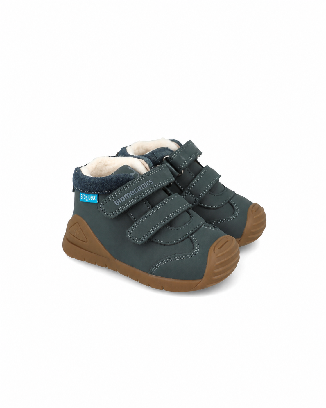 Biomecanics pantofi baieti BioTEX captusiti cu lana 18-25 Nobuck Petrol