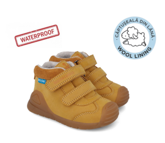 Biomecanics pantofi baieti captusiti 18-25 Nobuck Camel Imagine principală a produsului