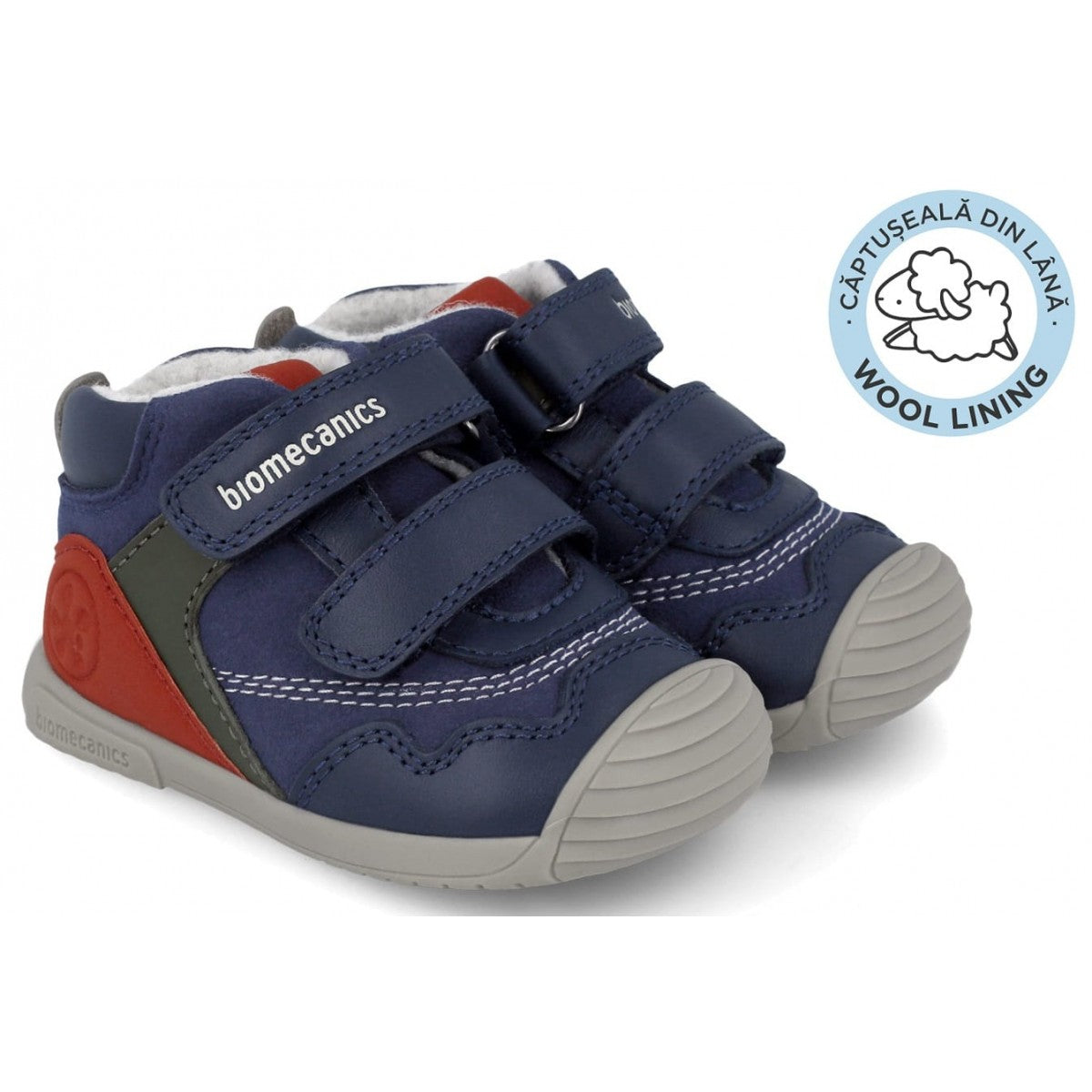 Biomecanics pantofi baieti captusiti 18-25 Sauvage Ocean cu visiniu
