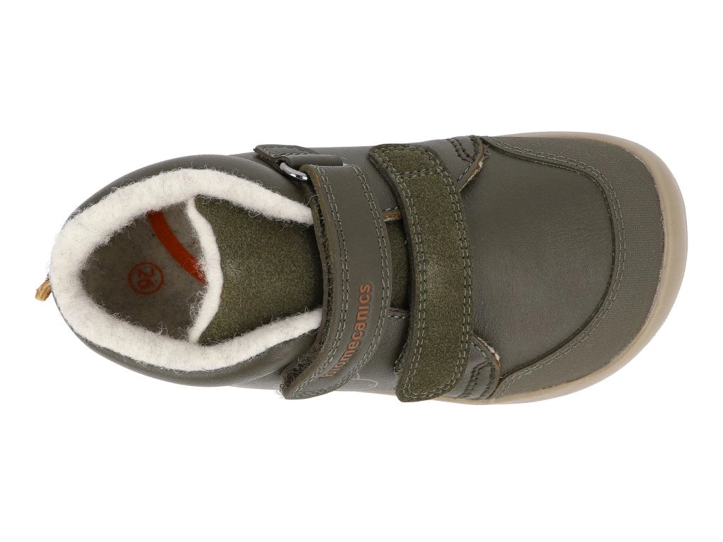 Biomecanics pantofi baieti captusiti Barefoot 24-26 Sauvage Militare cu dino