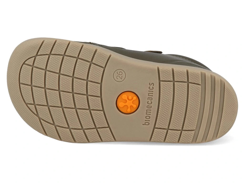 Biomecanics pantofi baieti captusiti Barefoot 24-26 Sauvage Militare cu dino