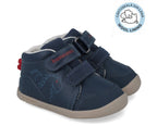 Biomecanics pantofi baieti captusiti Barefoot 24-26 Sauvage Ocean cu dino