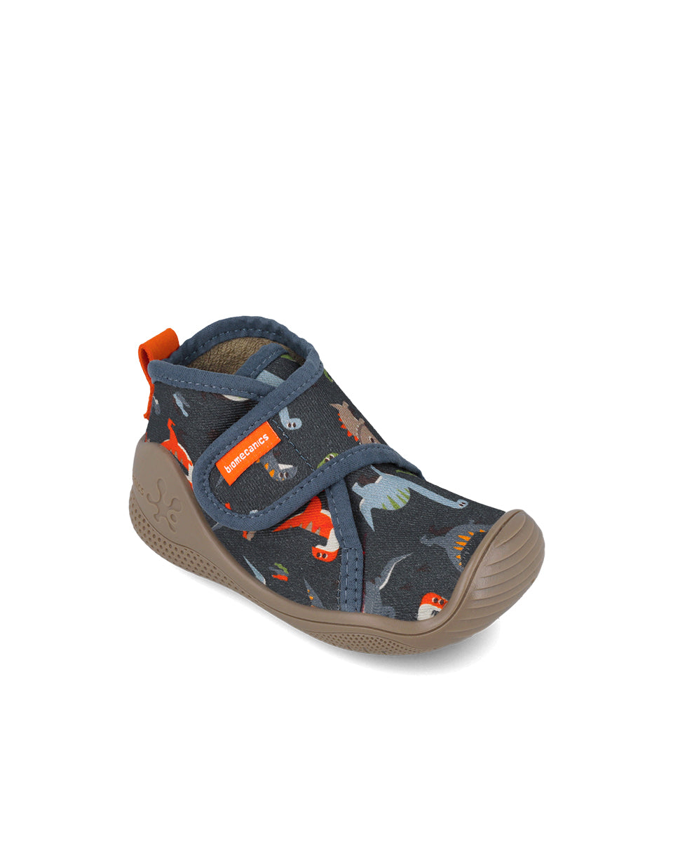 Biomecanics pantofi baieti de interior 18-24 Gabardina Azul Marino cu dino