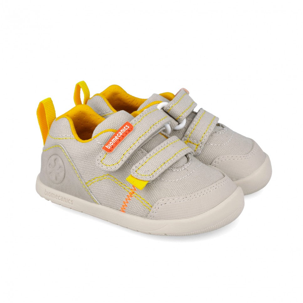 Biomecanics pantofi baieti din panza BAREFOOT 19-26 Pique Beige Y Amarillo Imagine principală a produsului