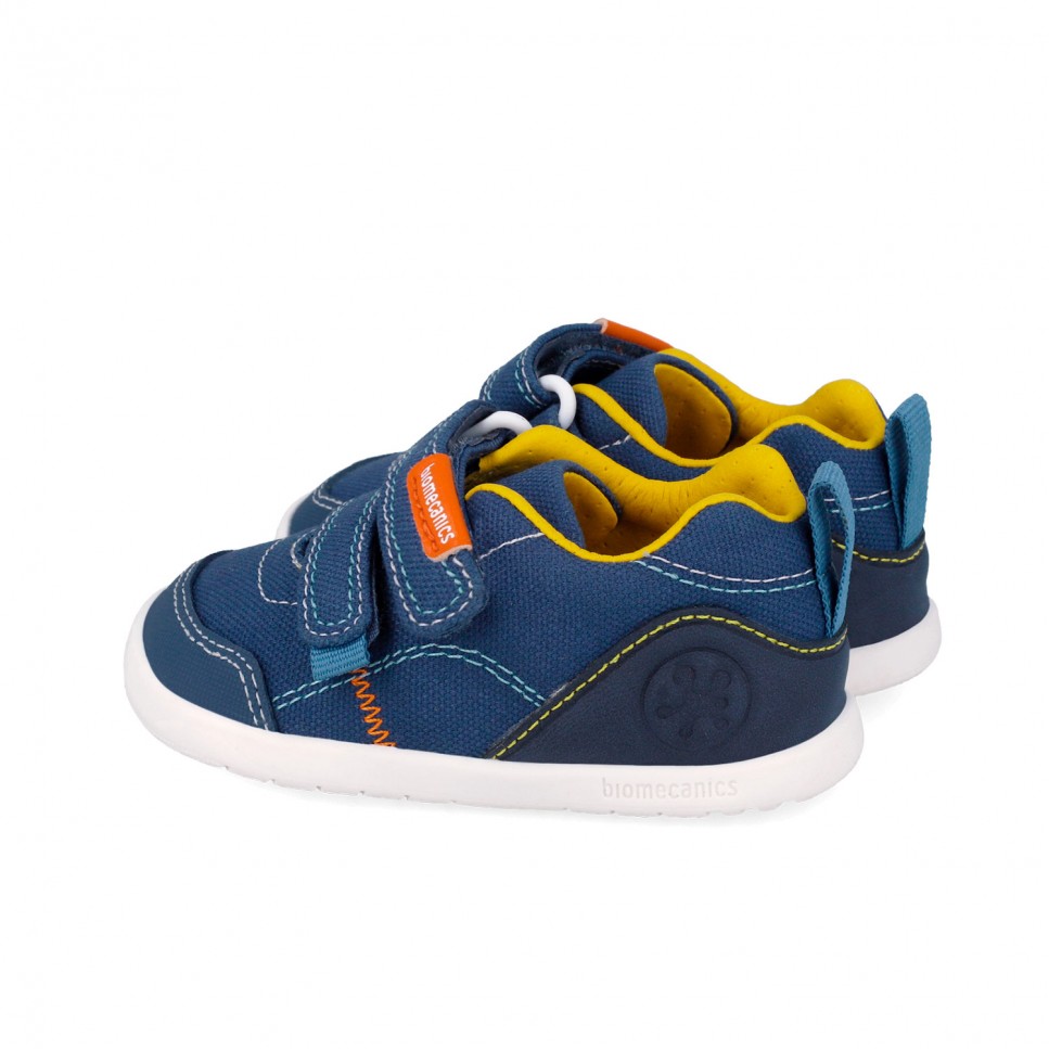 Biomecanics pantofi baieti din panza BAREFOOT 19-26 Pique Petrol