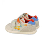 Biomecanics pantofi baieti First Steps Barefoot din panza canvas 19-26 Pique Beige cu masina