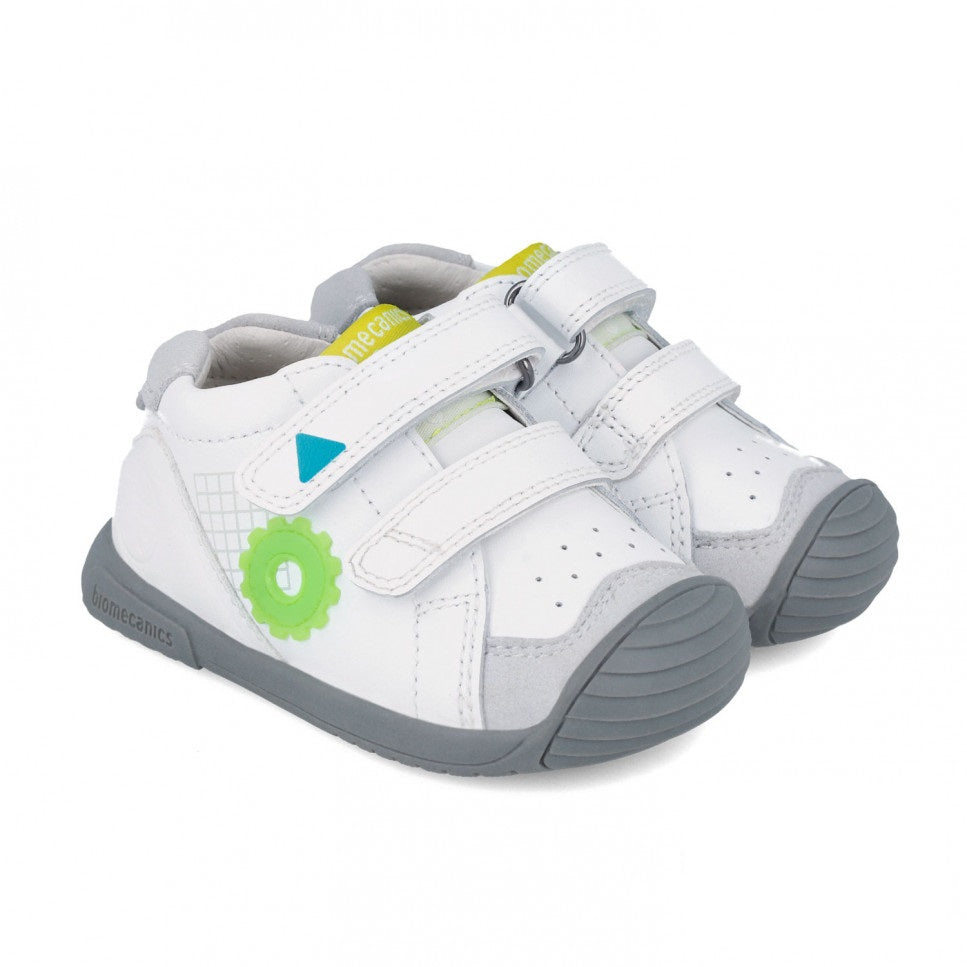 Biomecanics pantofi baieti Primii pasi 18-24 Alb cu rotita Imagine principală a produsului
