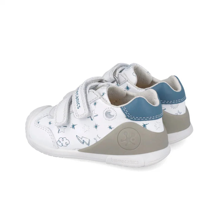 Biomecanics pantofi baieti sport 18-24 Napa Blanco y Indigo cu stele