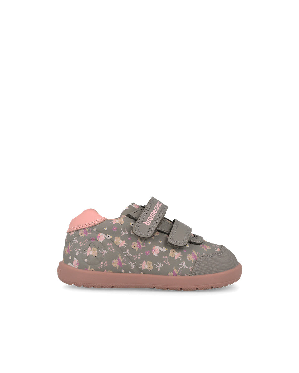Biomecanics pantofi fete Barefoot 19-26 Sauvage Grigio cu lebede