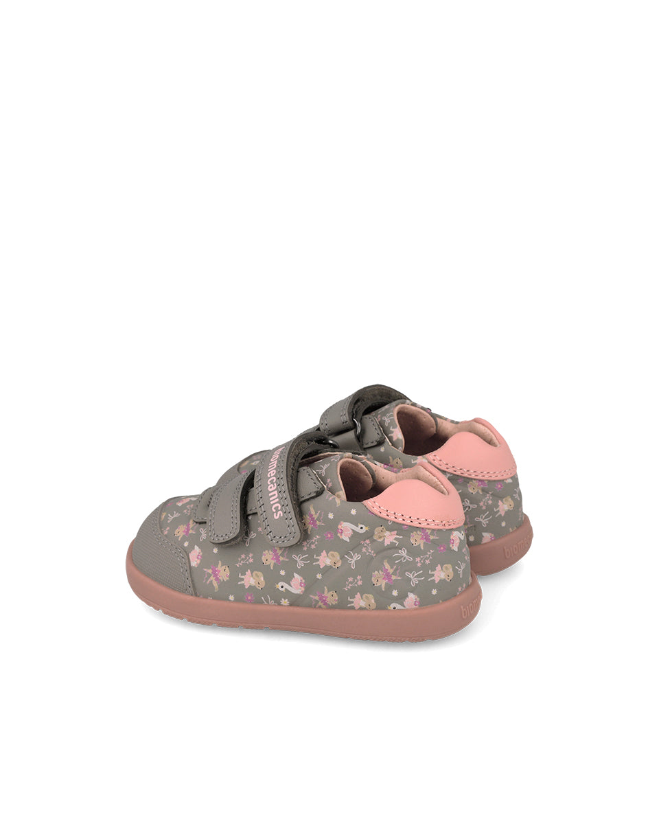 Biomecanics pantofi fete Barefoot 19-26 Sauvage Grigio cu lebede