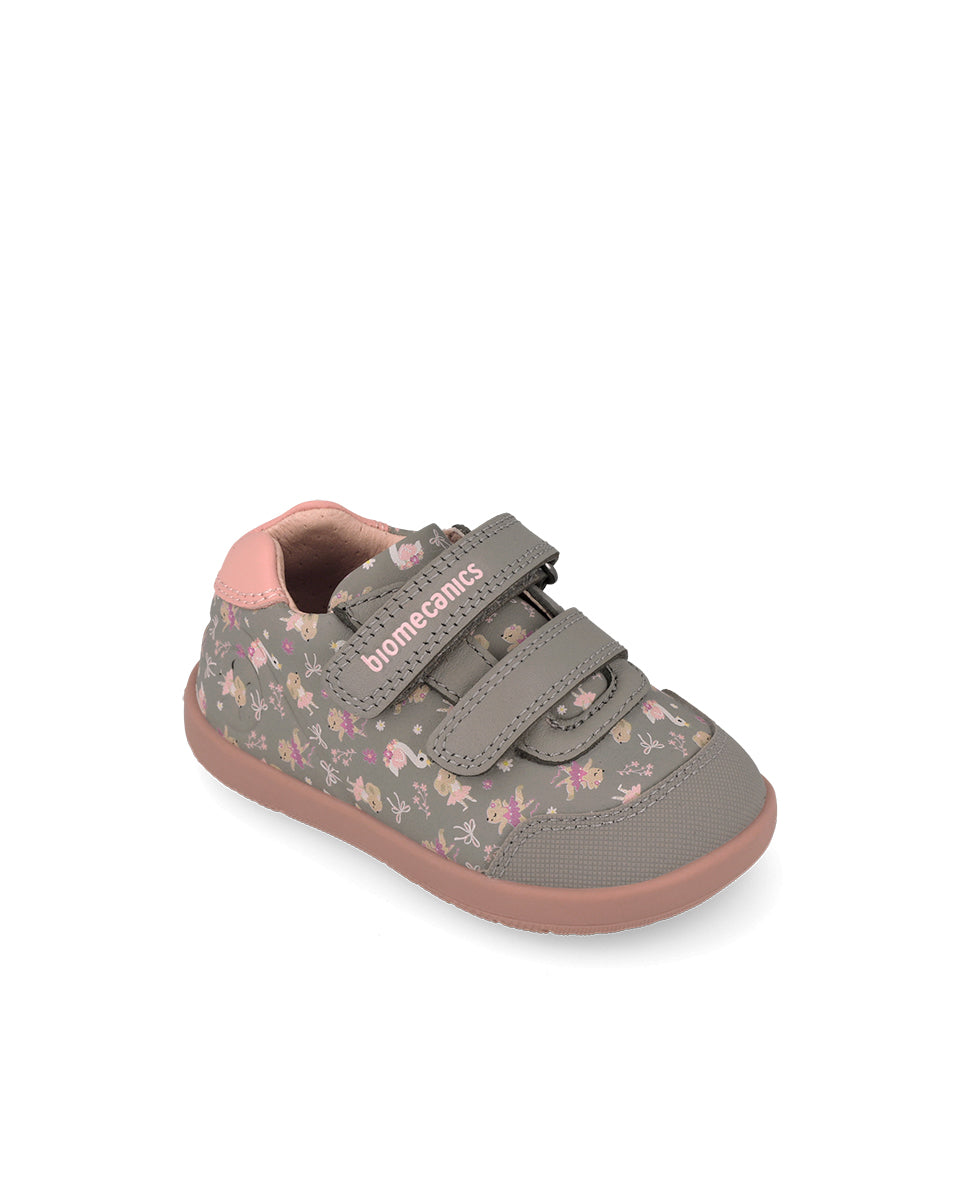 Biomecanics pantofi fete Barefoot 19-26 Sauvage Grigio cu lebede