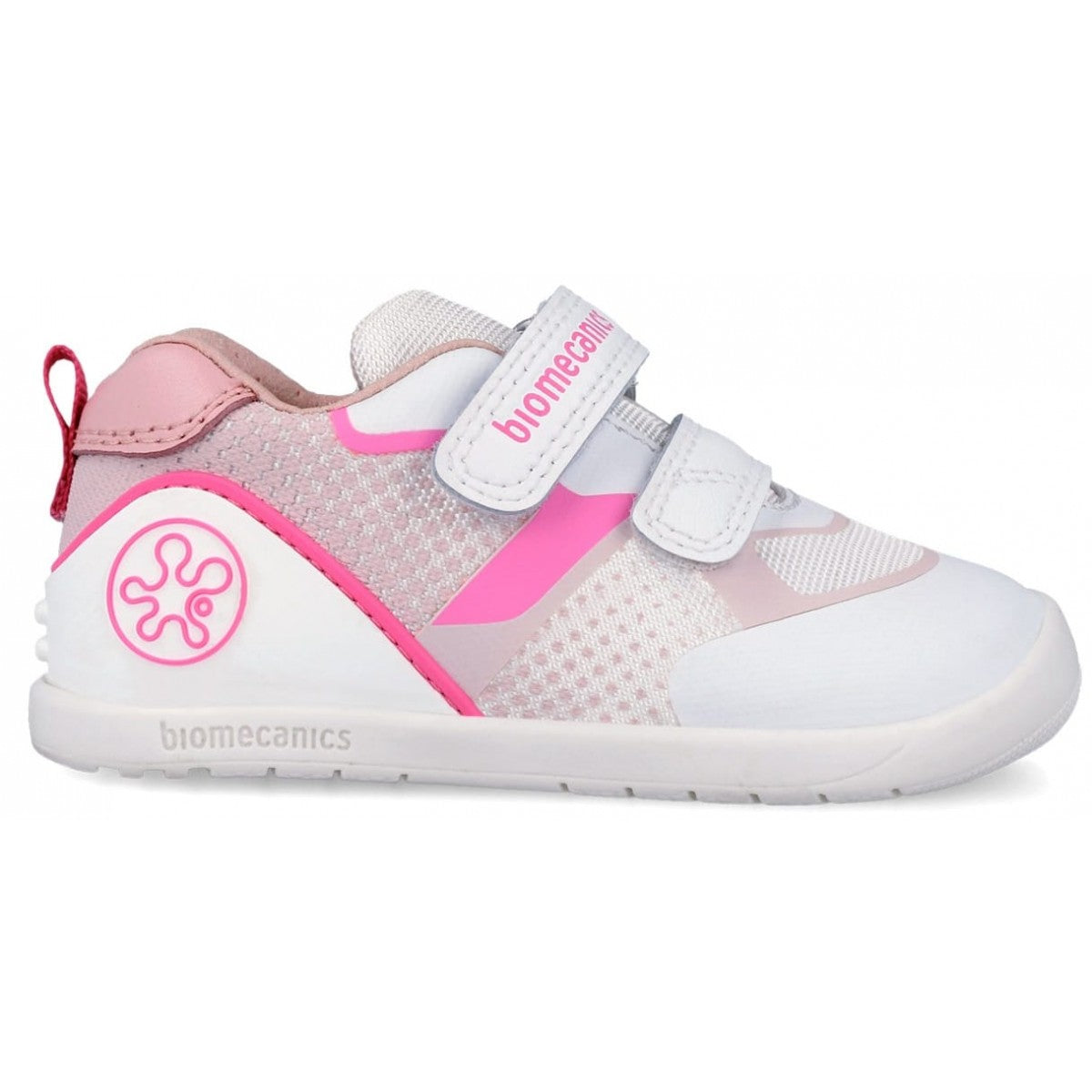 Biomecanics pantofi fete BAREFOOT 19-26 Rejilla Blanco Y Rosa