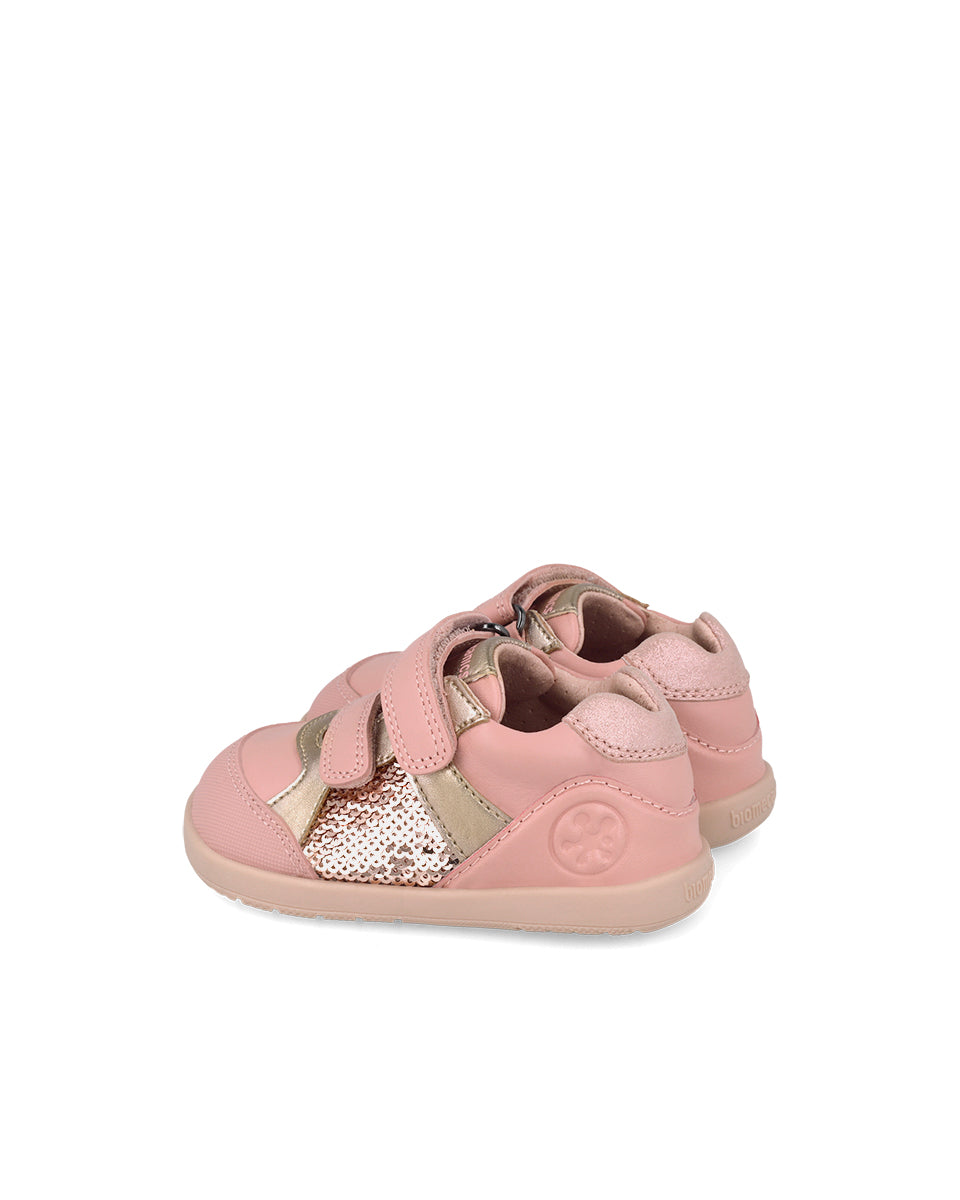 Biomecanics pantofi fete Barefoot 19-26 Sauvage Petalo cu paiete