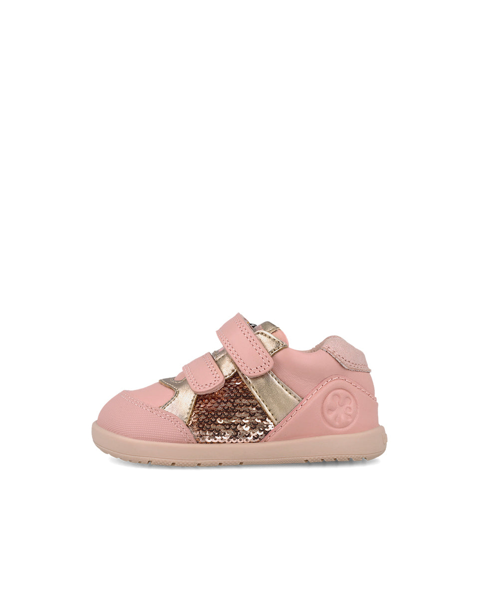 Biomecanics pantofi fete Barefoot 19-26 Sauvage Petalo cu paiete