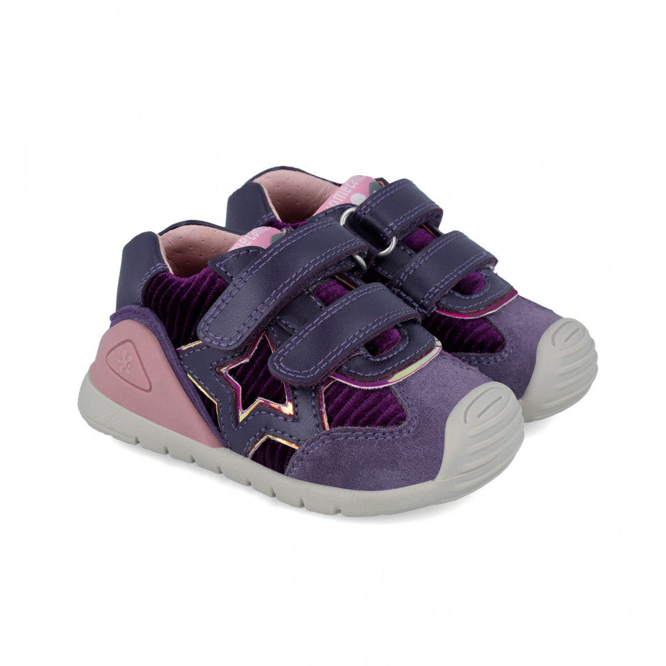 Biomecanics pantofi fete cu catifea 18-24 Plum cu stea Imagine principală a produsului
