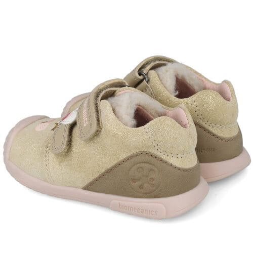 Biomecanics pantofi fete necaptusiti 18-25 Serraje laminado Latte machiato cu iepuras