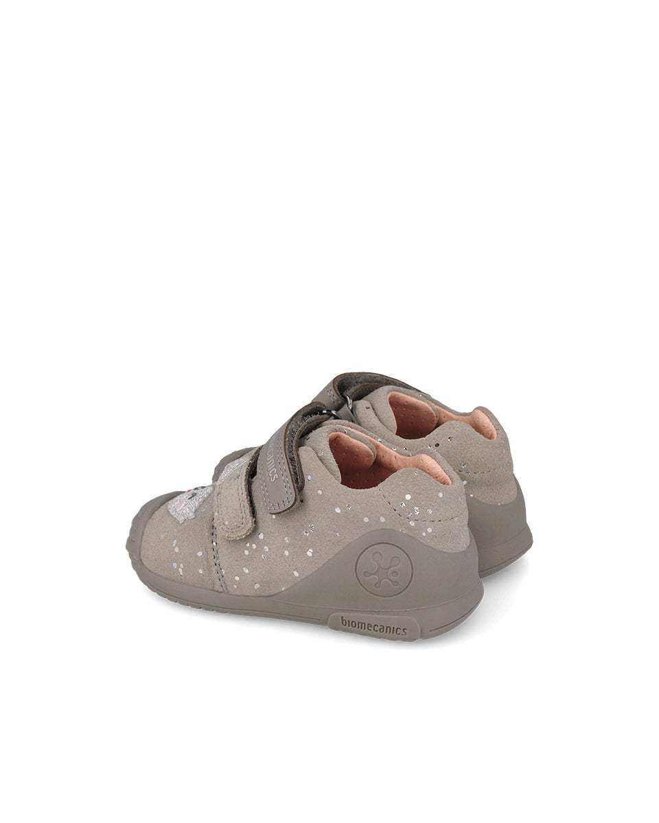 Biomecanics pantofi fete 18-25 Serraje Laminado Grigio cu Raton