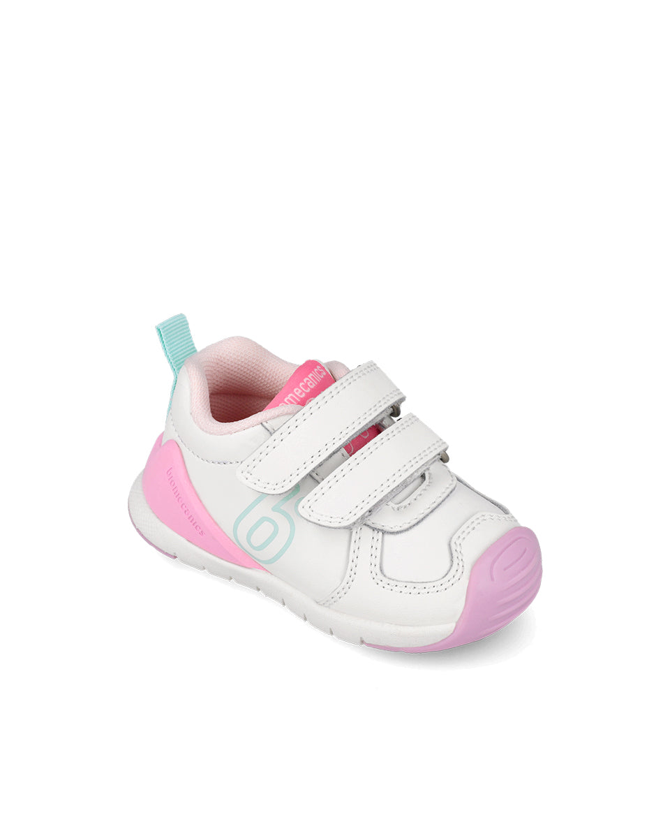 Biomecanics pantofi fete sport 19-25 Mat Blanco Y Rosa