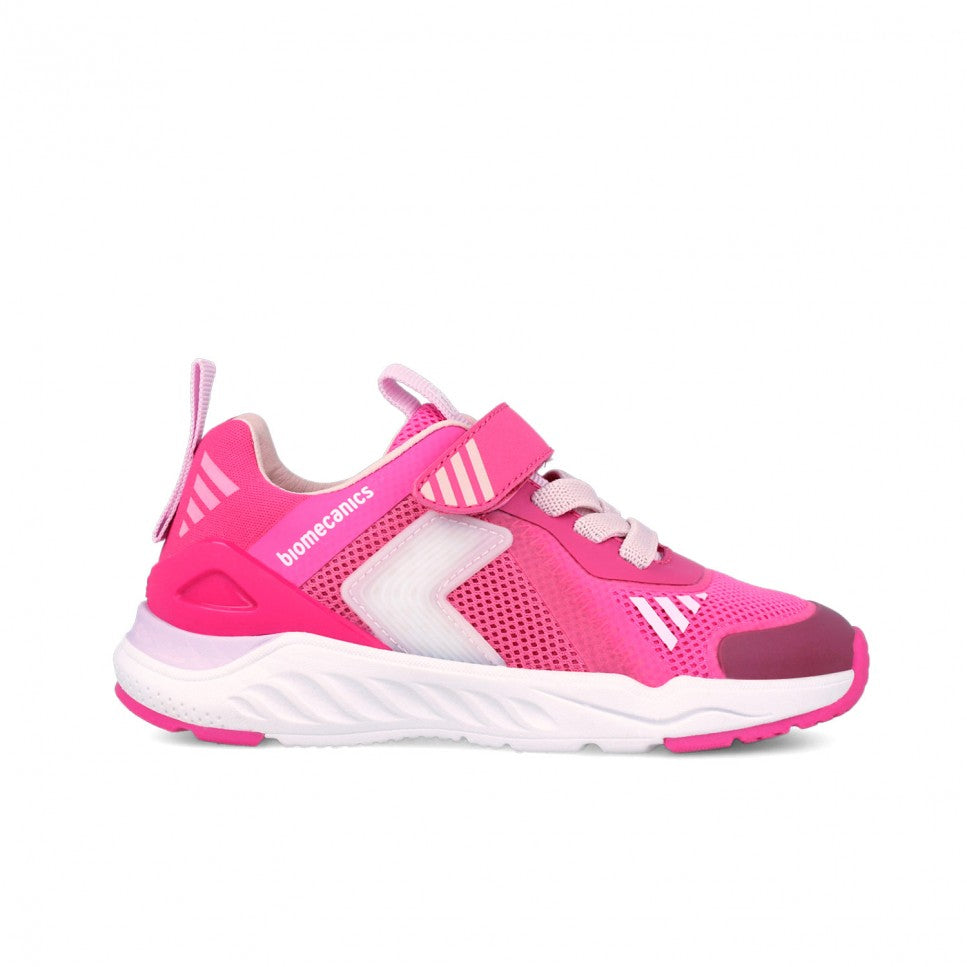 Biomecanics pantofi fete sport cu LED 24-32 Rejilla Fucsia
