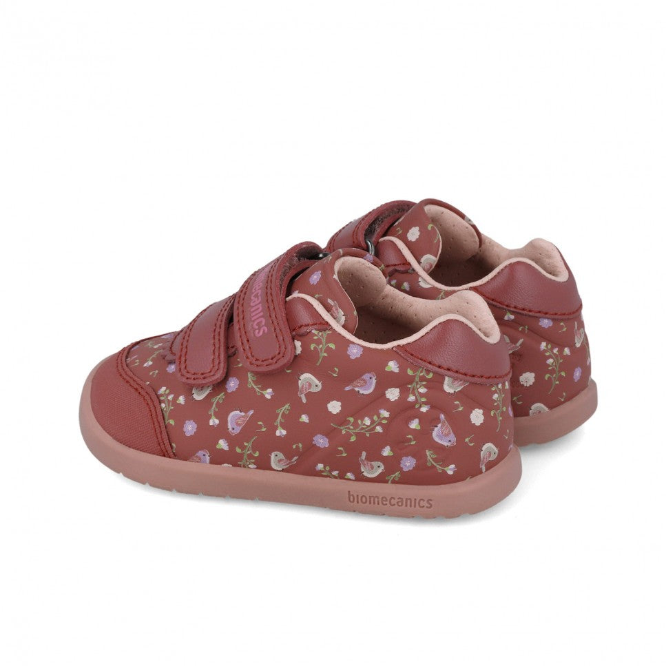 Biomecanics pantofi fetite Barefoot 19-24 Sauvage Miller cu pasari