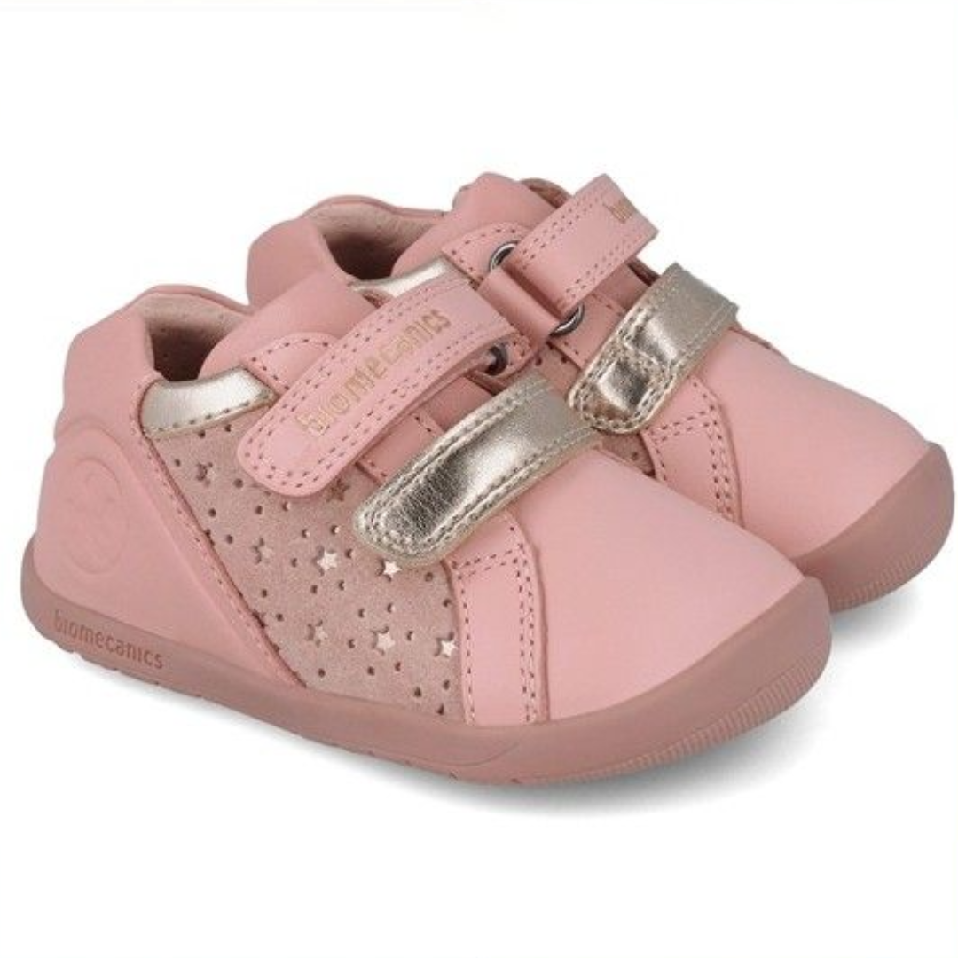 Biomecanics pantofi fetite Barefoot 19-24 Sauvage Petalo cu stelute