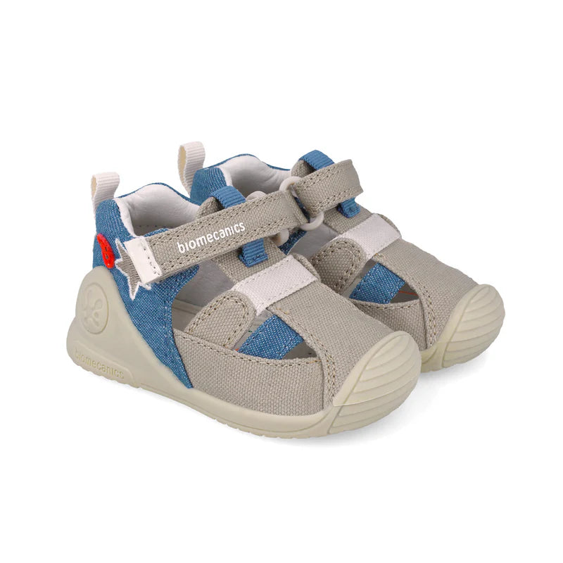 Biomecanics sandale baieti 18-24 Pique Beige cu stea Imagine principală a produsului