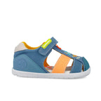 Biomecanics sandale baieti Barefoot din panza canvas 19-26 Pique Jeans cu masina