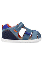 Biomecanics sandale baieti Barefoot din panza canvas 19-26 Pique Jeans