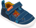 Biomecanics sandale baieti Barefoot din panza canvas 19-26 Pique Petrol