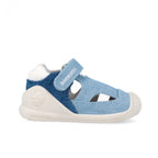 Biomecanics sandale baieti Barefoot First Steps din panza canvas 18-24 Pique Jeans