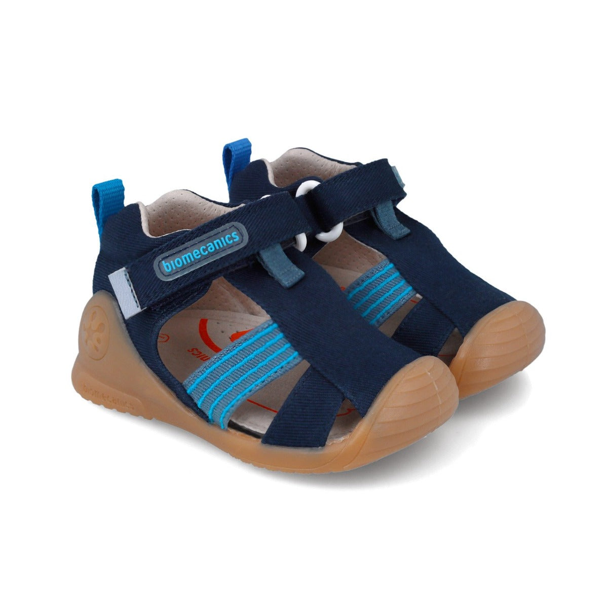 Biomecanics sandale baieti din panza 18-24 Gabardina Azul Marino